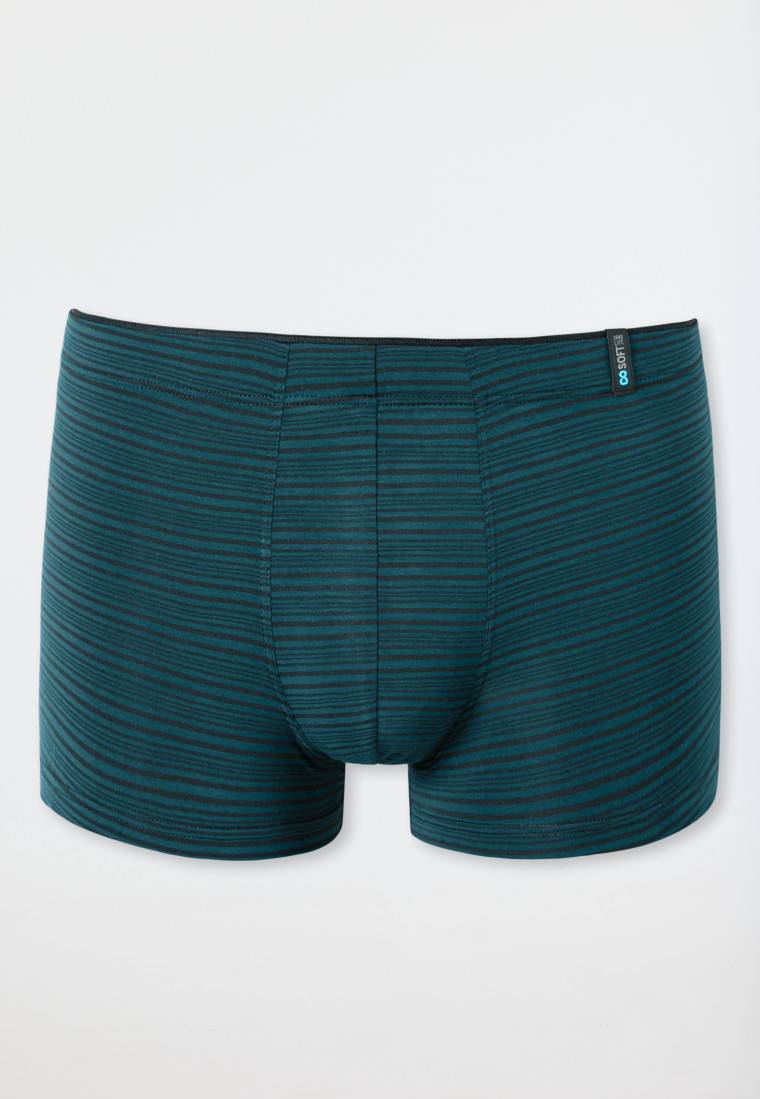 Schiesser Shorts Modal Streifen petrol - Long Life Soft Bis zu 60% Rabatt