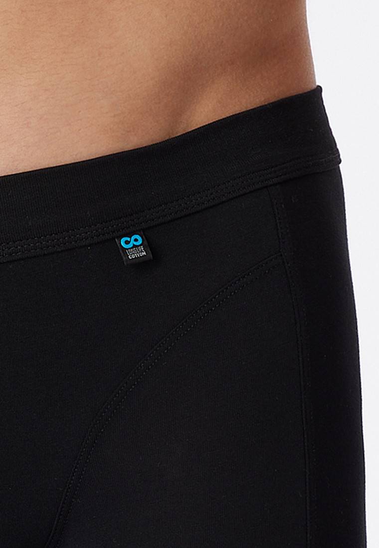 Schiesser Shorts schwarz - Long Life Cotton Bis zu 65% Rabatt