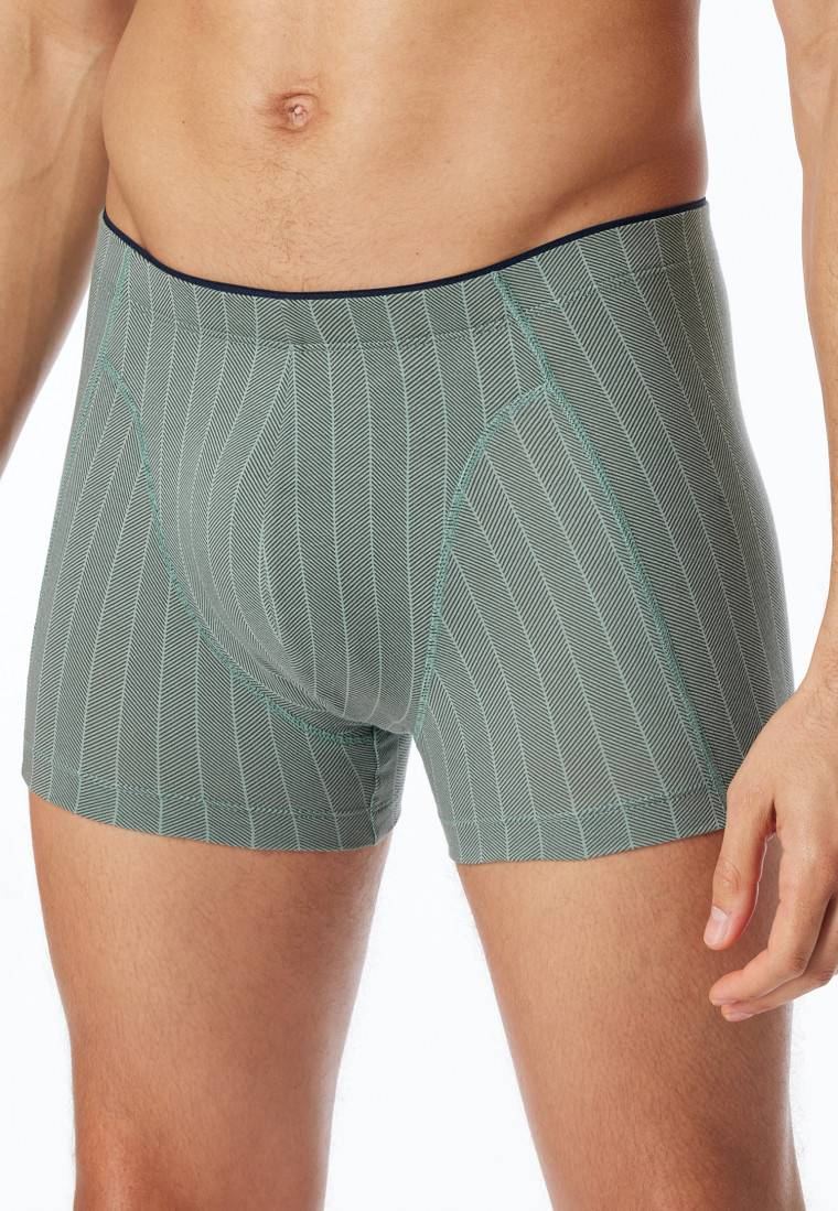 Schiesser Shorts Organic Cotton gestreift linde - 95/5 Nur für heute