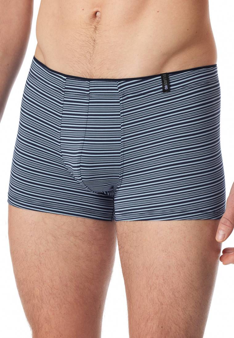 Schiesser Shorts Supermini Modal Streifen blaugrau - Long Life Soft Vierteljährliche Förderung