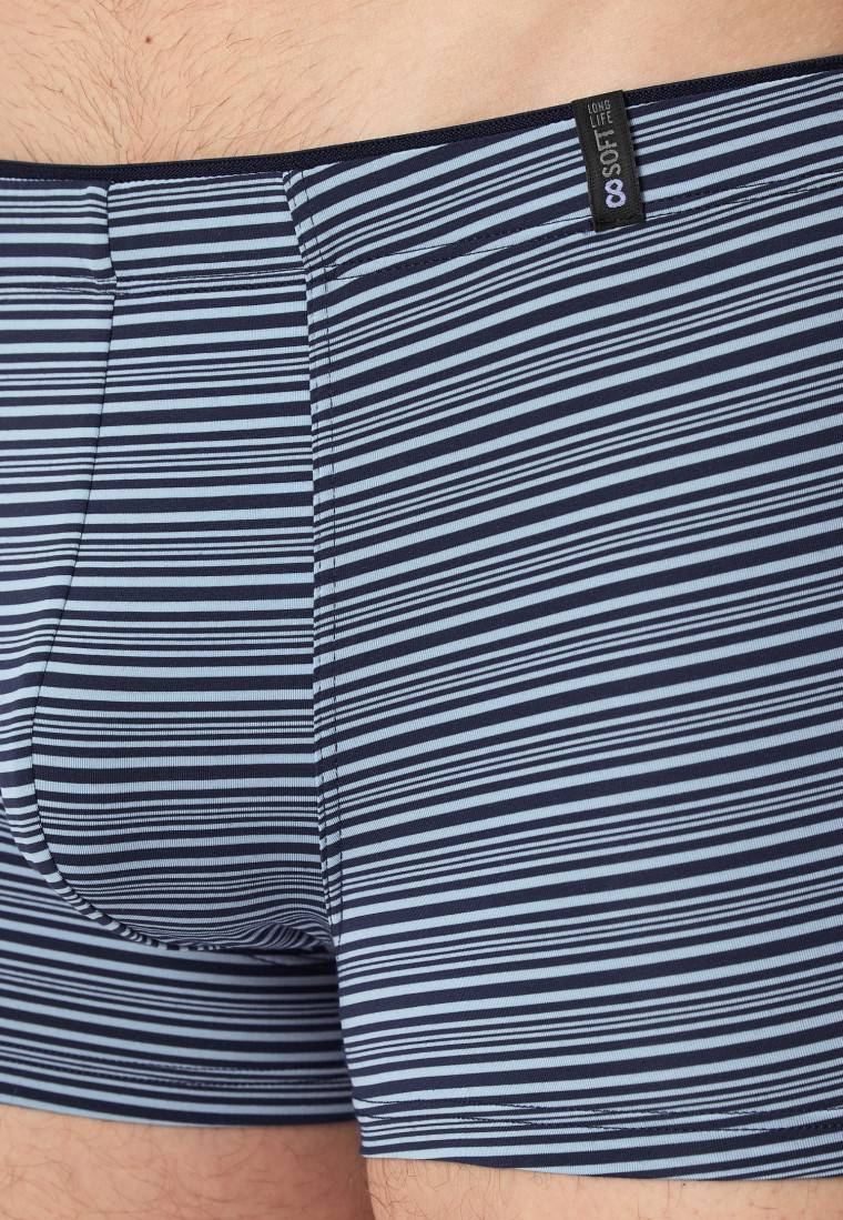 Schiesser Shorts Supermini Modal Streifen blaugrau - Long Life Soft Vierteljährliche Förderung
