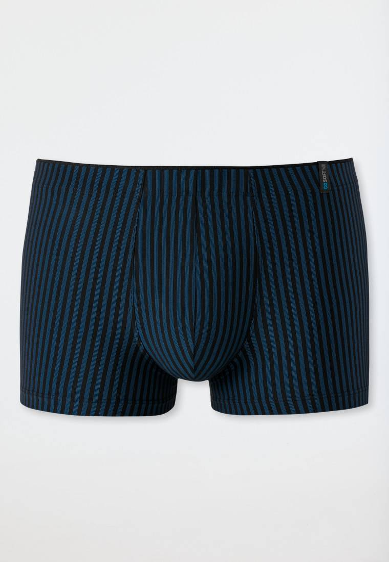 Schiesser Shorts navy-schwarz gestreift - Long Life Soft Discount Store für neue Produkte
