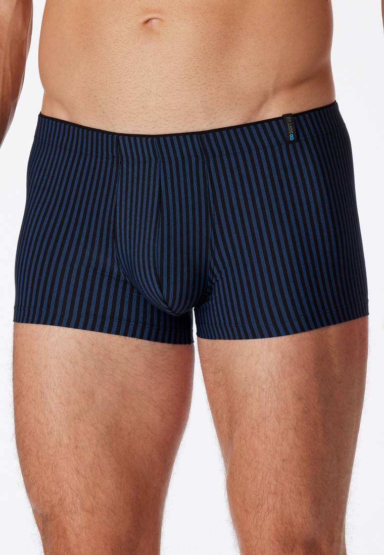 Schiesser Shorts navy-schwarz gestreift - Long Life Soft Discount Store für neue Produkte