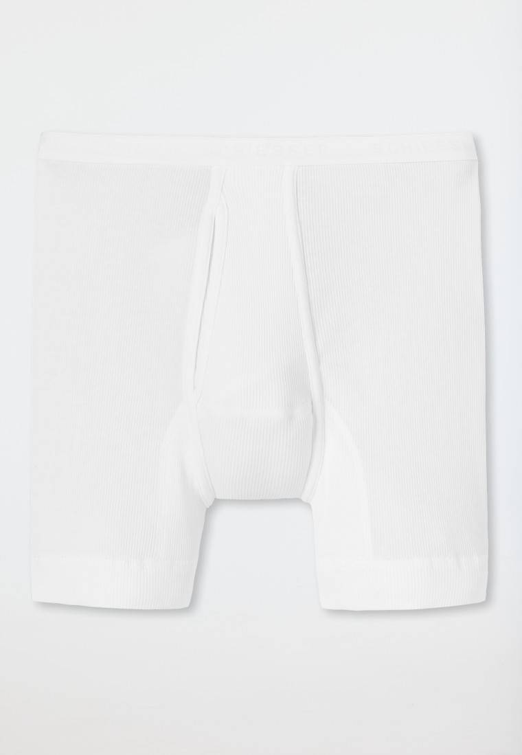 Schiesser Unterhose kurz mit Eingriff Doppelripp weiß - Original Classics 50% Rabatt mit kostenlosem Versand