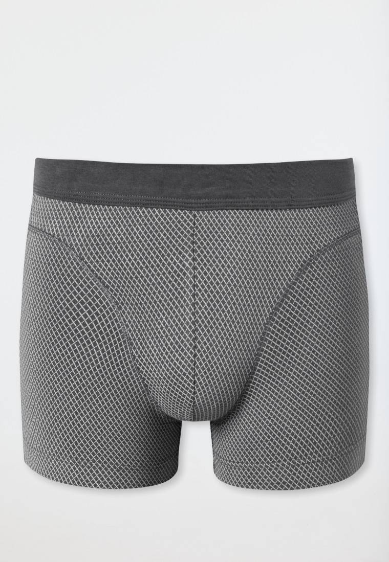 Schiesser Shorts Organic Cotton gemustert anthrazit - Comfort Fit Black Friday Preise