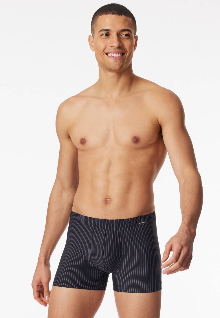 Schiesser Shorts schwarz gestreift - Pure Micro Online