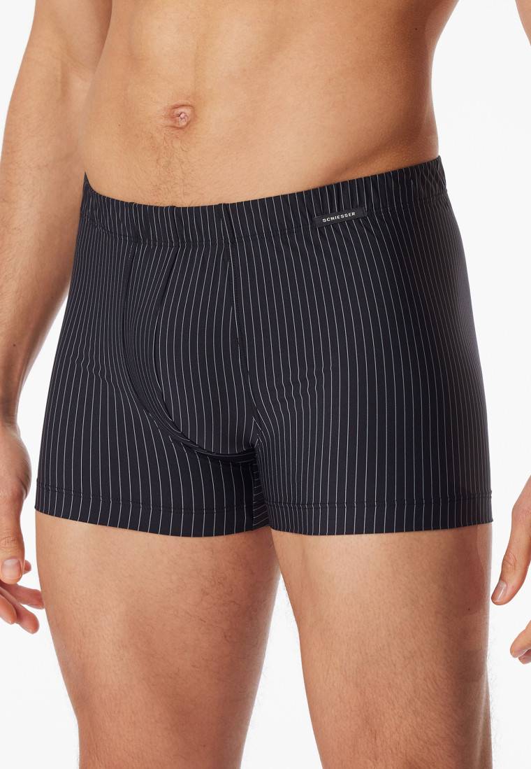 Schiesser Shorts schwarz gestreift - Pure Micro Online