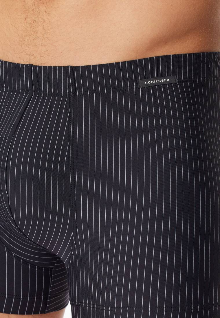 Schiesser Shorts schwarz gestreift - Pure Micro Online