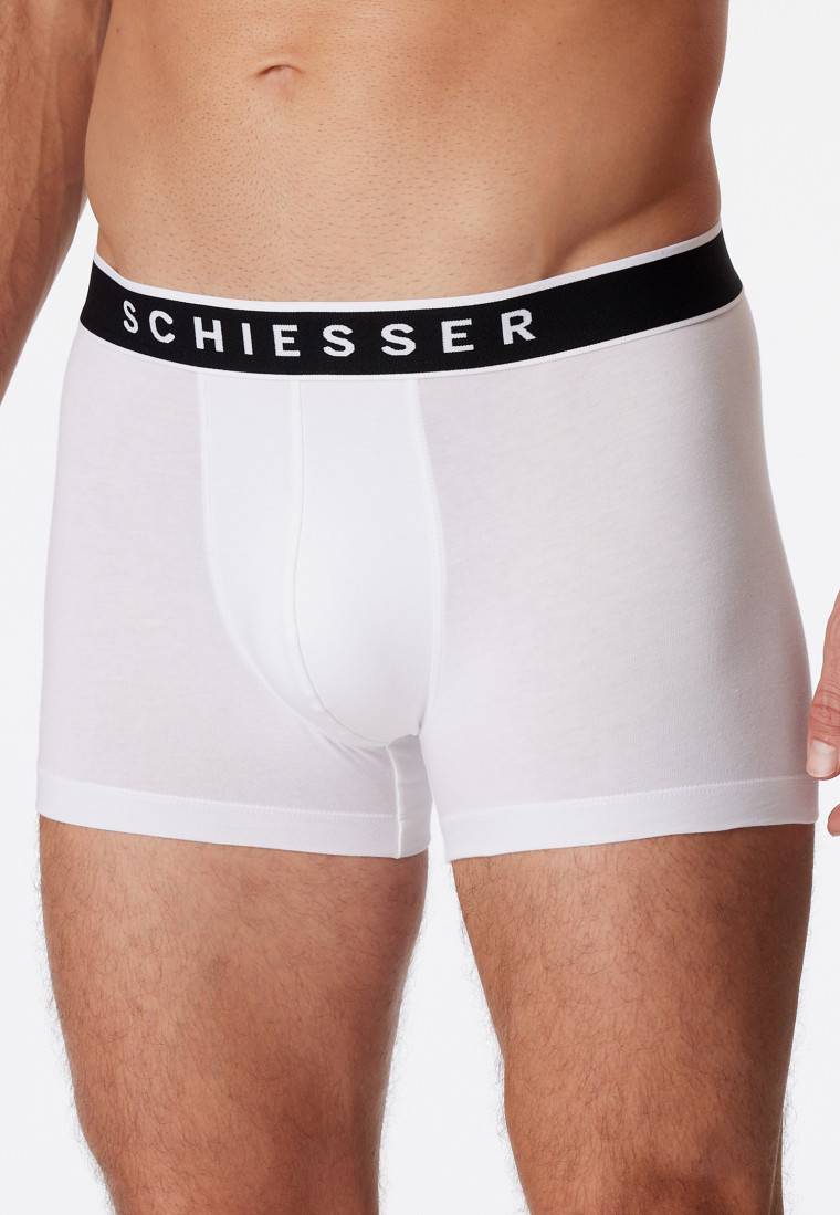 Schiesser Shorts 3er-Pack Organic Cotton Webgummibund weiß - 95/5 Outlet