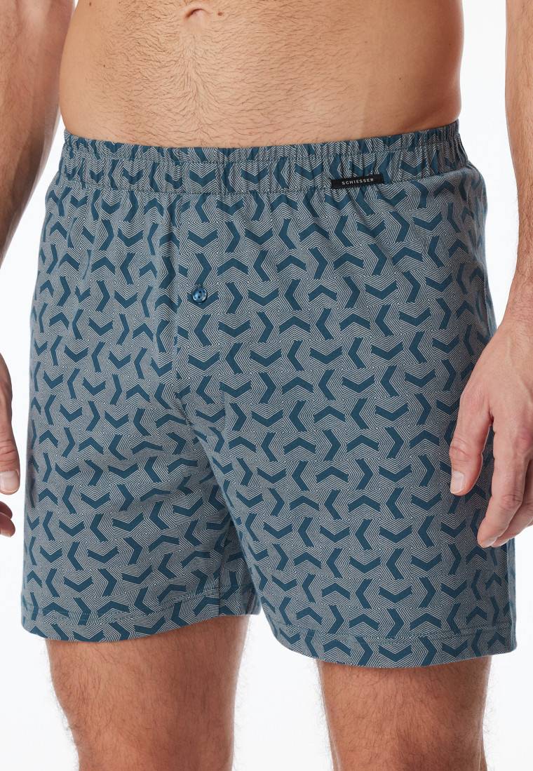 Schiesser Boxershorts 2er-Pack Jersey uni gemustert - Boxershorts Multipacks Blitzverkäufe