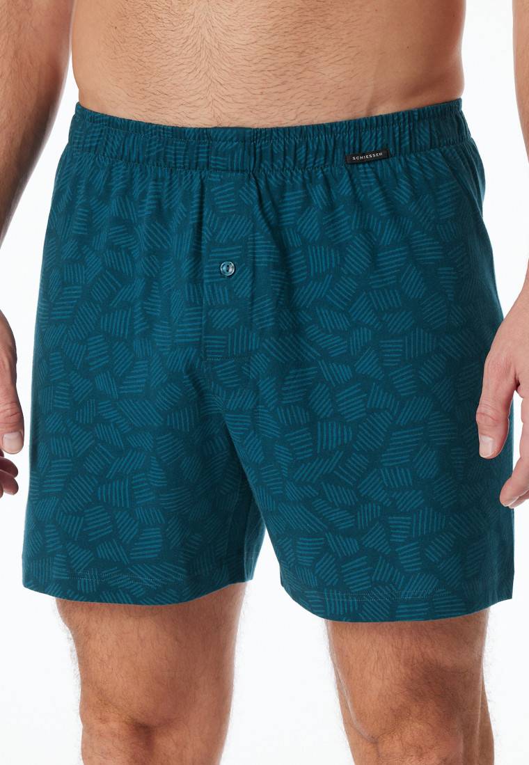 Schiesser Boxershorts 2er-Pack Jersey uni gemustert - Boxershorts Multipacks Kostenloser Versand