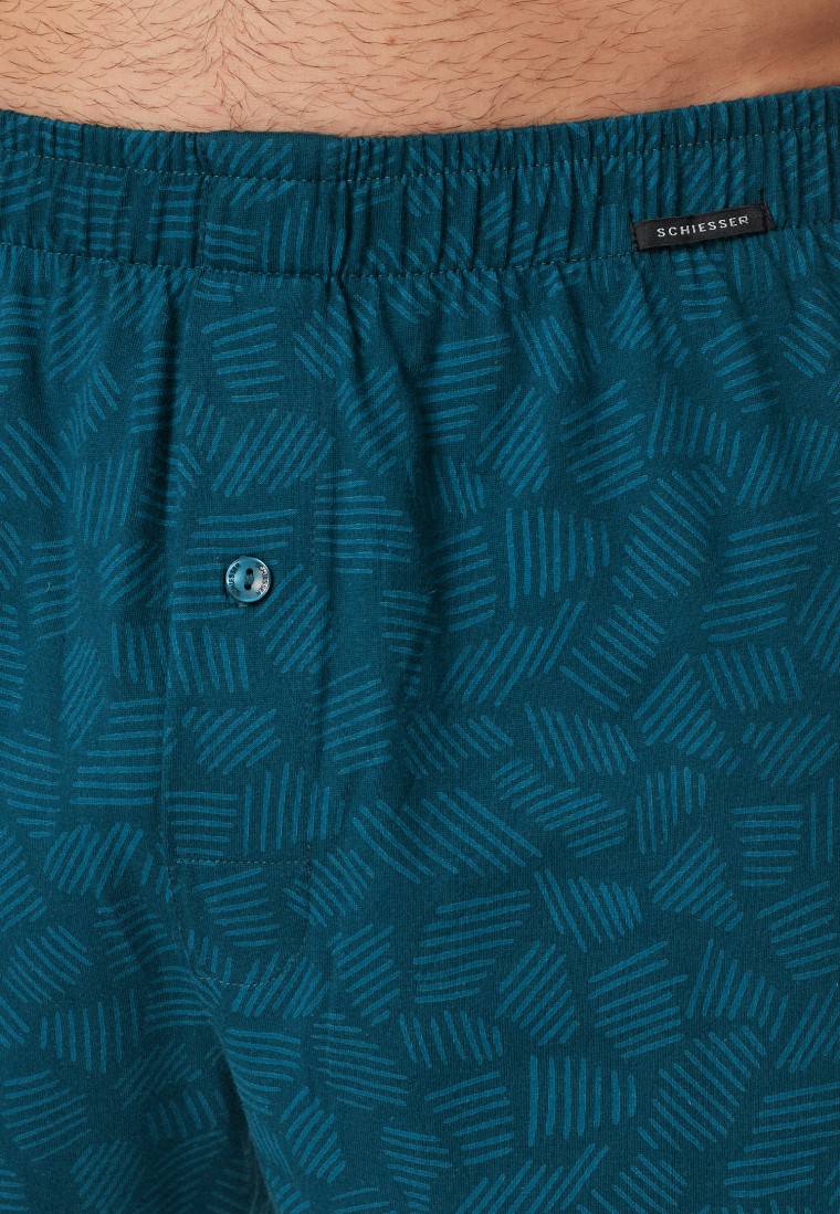 Schiesser Boxershorts 2er-Pack Jersey uni gemustert - Boxershorts Multipacks Kostenloser Versand