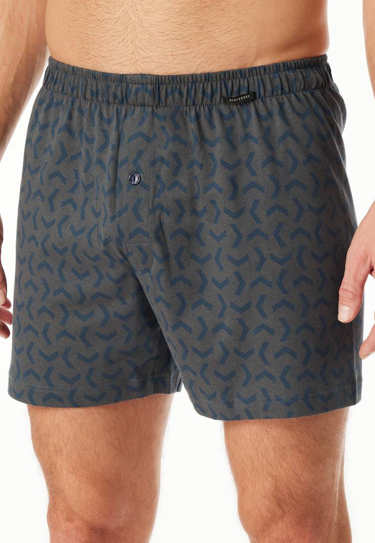 Schiesser Boxershorts 2er-Pack Jersey uni gemustert - Boxershorts Multipacks Limitierter Zeitrabatt