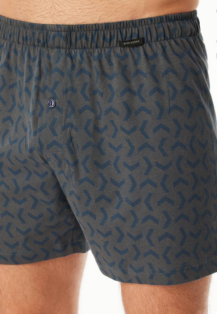 Schiesser Boxershorts 2er-Pack Jersey uni gemustert - Boxershorts Multipacks Limitierter Zeitrabatt