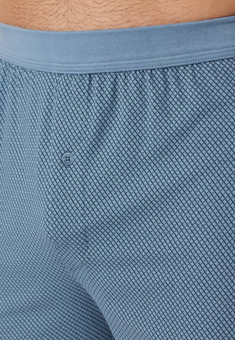 Schiesser Boxershorts Organic Cotton gemustert blaugrau - Comfort Fit Fabrik Onlineshop