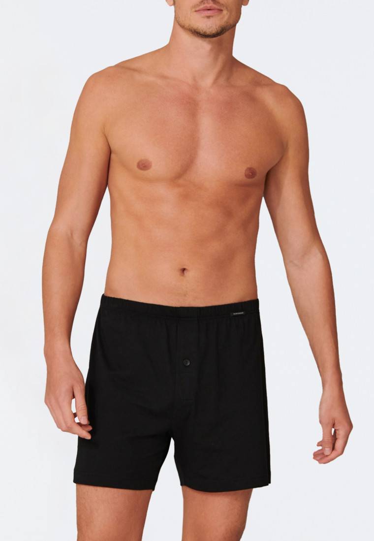 Schiesser Boxershorts 2er-Pack Jersey schwarz - Boxershorts Multipack Fabrikpreis