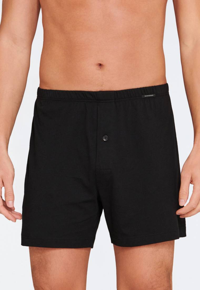 Schiesser Boxershorts 2er-Pack Jersey schwarz - Boxershorts Multipack Fabrikpreis