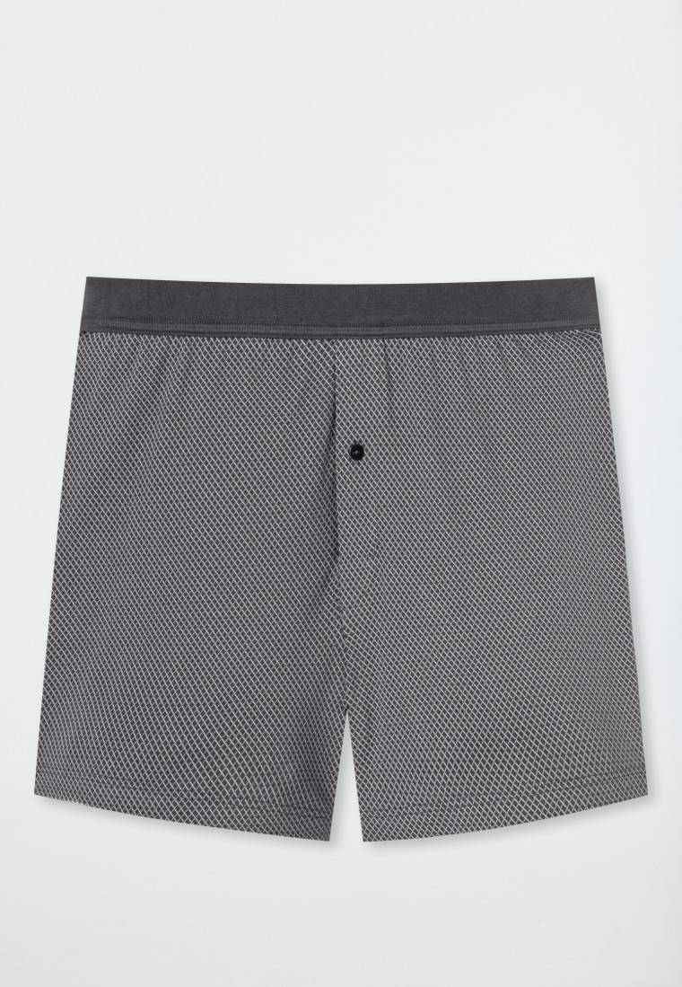 Schiesser Boxershorts Organic Cotton gemustert anthrazit - Comfort Fit Sonderangebot