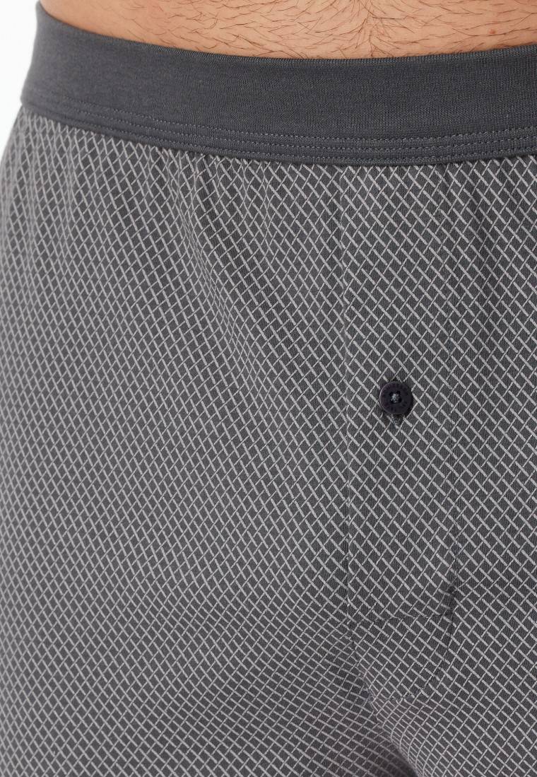 Schiesser Boxershorts Organic Cotton gemustert anthrazit - Comfort Fit Sonderangebot