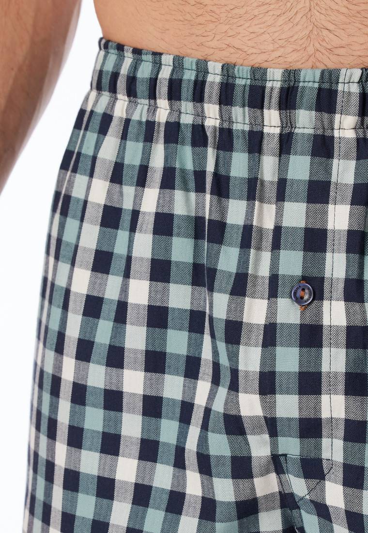 Schiesser Boxershorts 2er-Pack Webware uni & kariert - Boxershorts Multipacks Rabatt