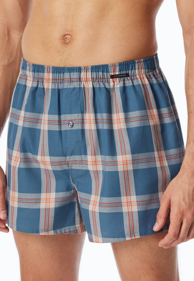 Schiesser Boxershorts 2er-Pack Webware uni & kariert - Boxershorts Multipacks Günstig kaufen