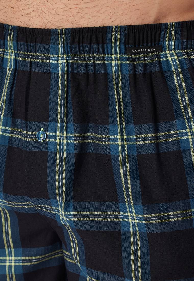 Schiesser Boxershorts 2er-Pack Webware uni & kariert - Boxershorts Multipacks Versandkostenfrei