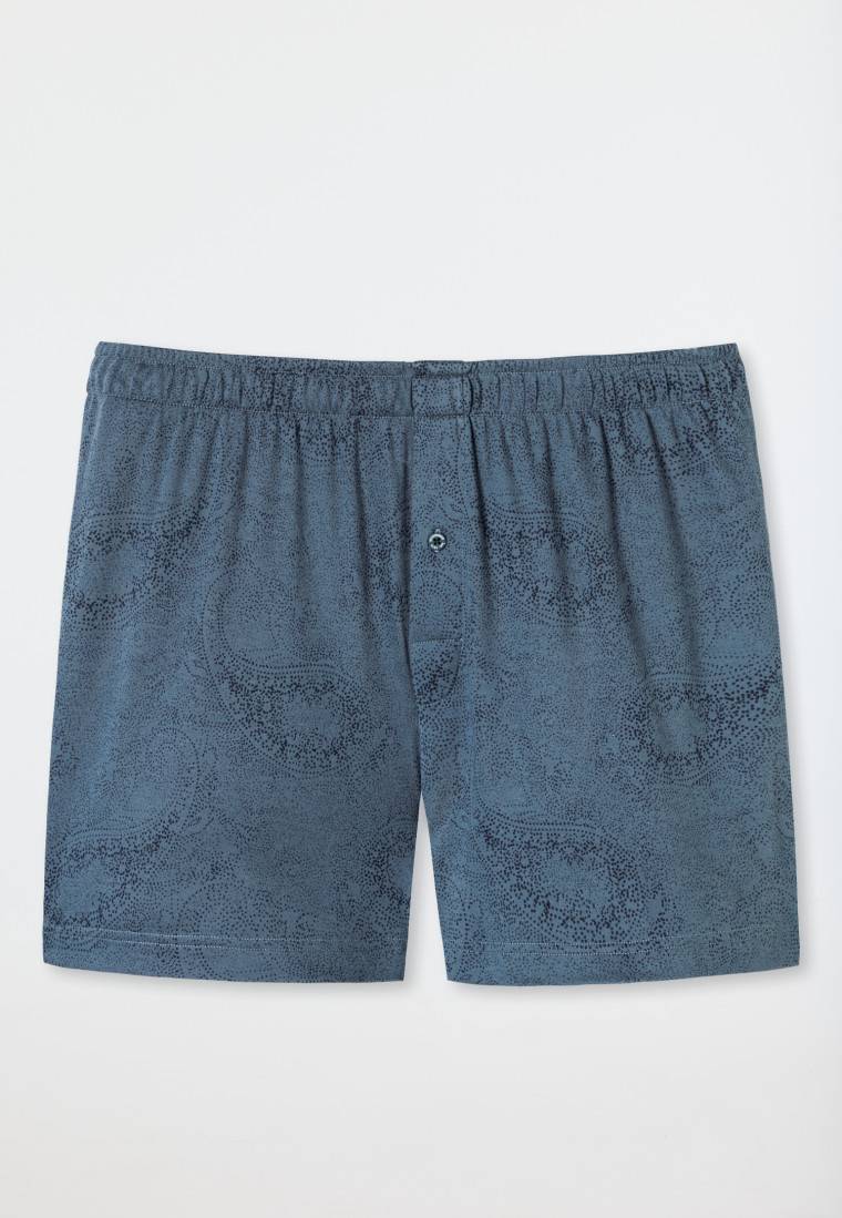 Schiesser Boxershorts Interlock Paisley nachtblau - Fine Interlock Exklusivangebot