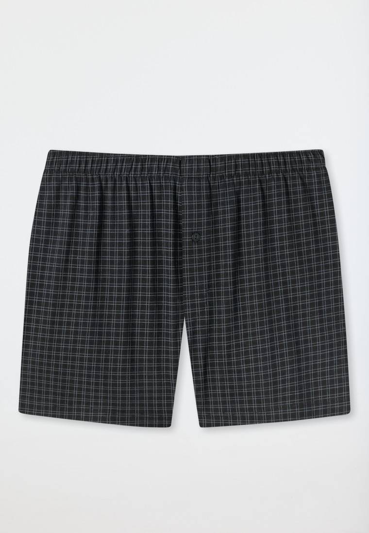 Schiesser Boxershorts Jersey schwarz kariert - Cotton Casuals Cyber Monday