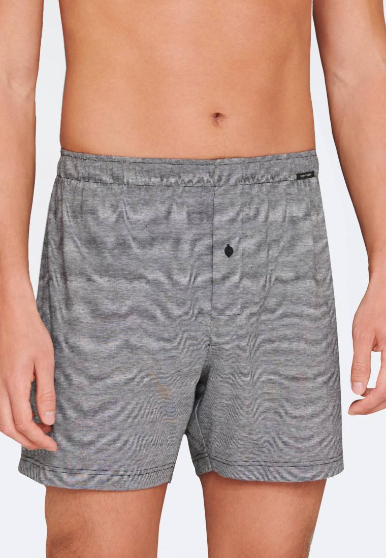 Schiesser Boxershorts 2er-Pack Jersey schwarz/ grau - Boxershorts Multipack Weihnachtsangebot