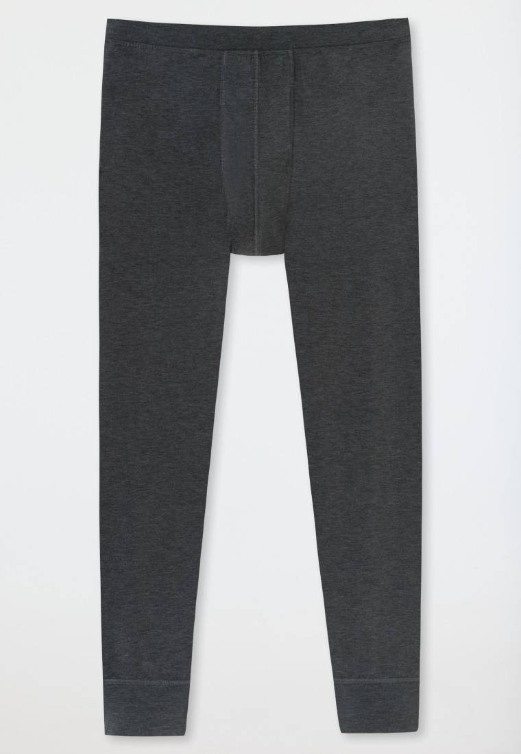 Schiesser Hose lang wärmend dunkelgrau meliert - Casual Warming Jubiläumsangebot