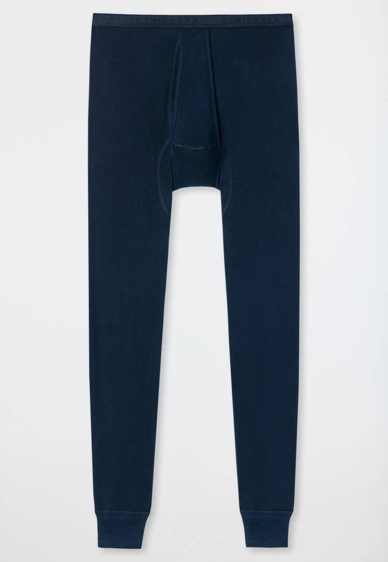Schiesser Unterhose lang mit Eingriff nachtblau - Original Feinripp Neueste Mode