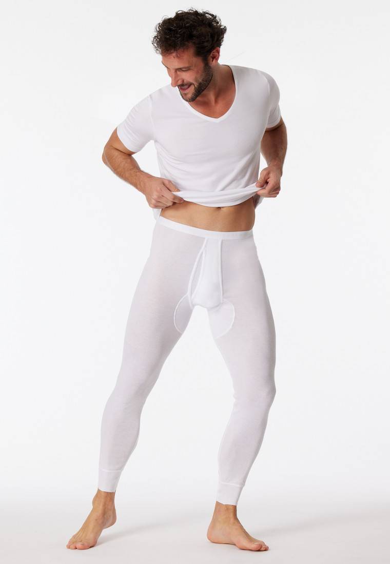 Schiesser Unterhose lang mit Eingriff weiß - Original Feinripp Exklusive Angebote