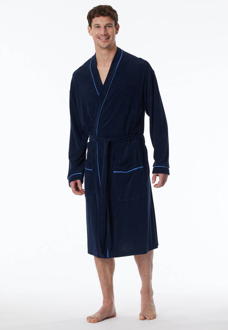 Schiesser Bademantel Frottee navy - Roger Moore Tägliche Deals