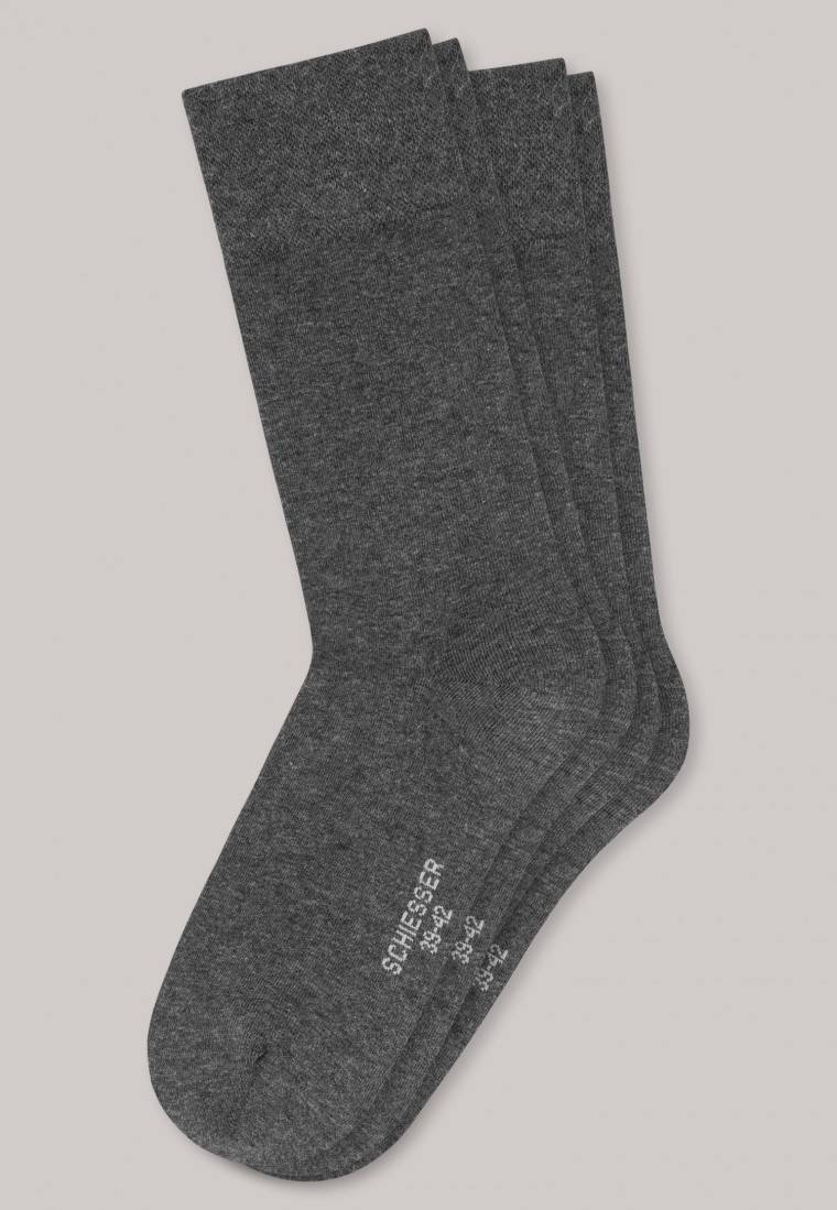 Schiesser Herrensocken 2er-Pack anthrazit melange - Long Life Cool JETZT KAUFEN