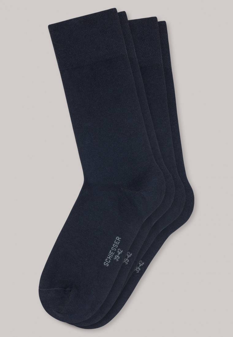 Schiesser Herrensocken 2er-Pack nachtblau - Long Life Cool Letzter Tag