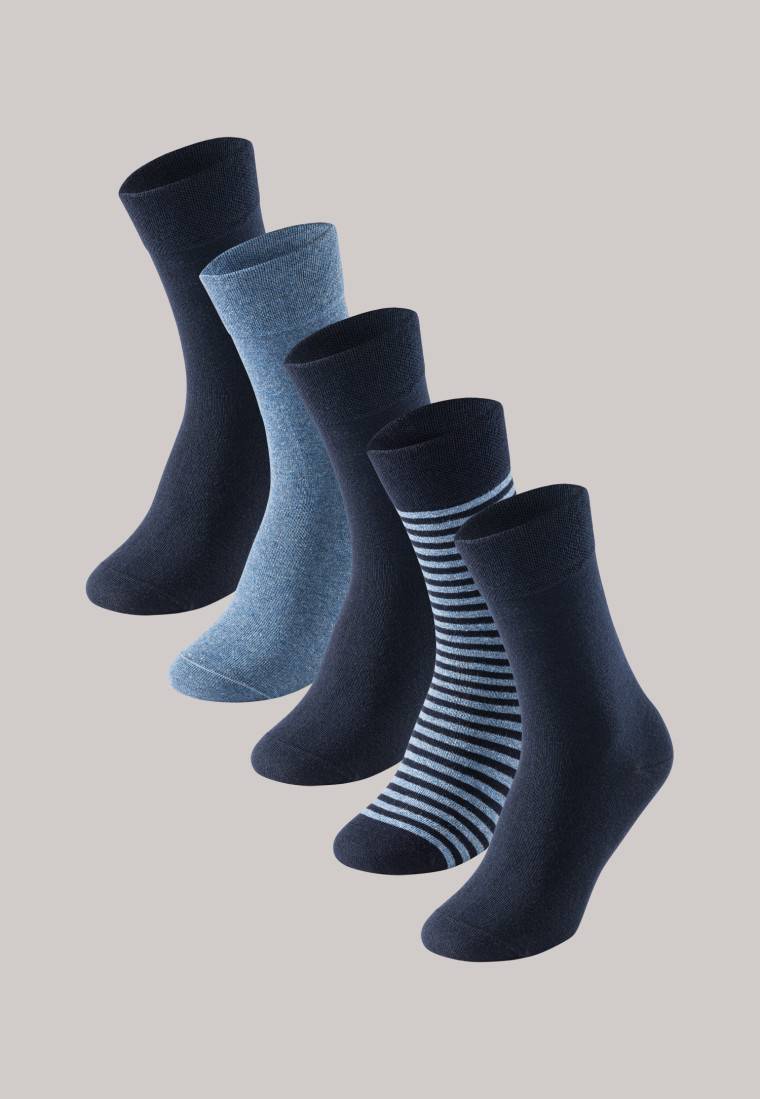 Schiesser Herrensocken 5er-Pack stay fresh nachtblau-graumeliert - Bluebird Nur noch ein Tag übrig