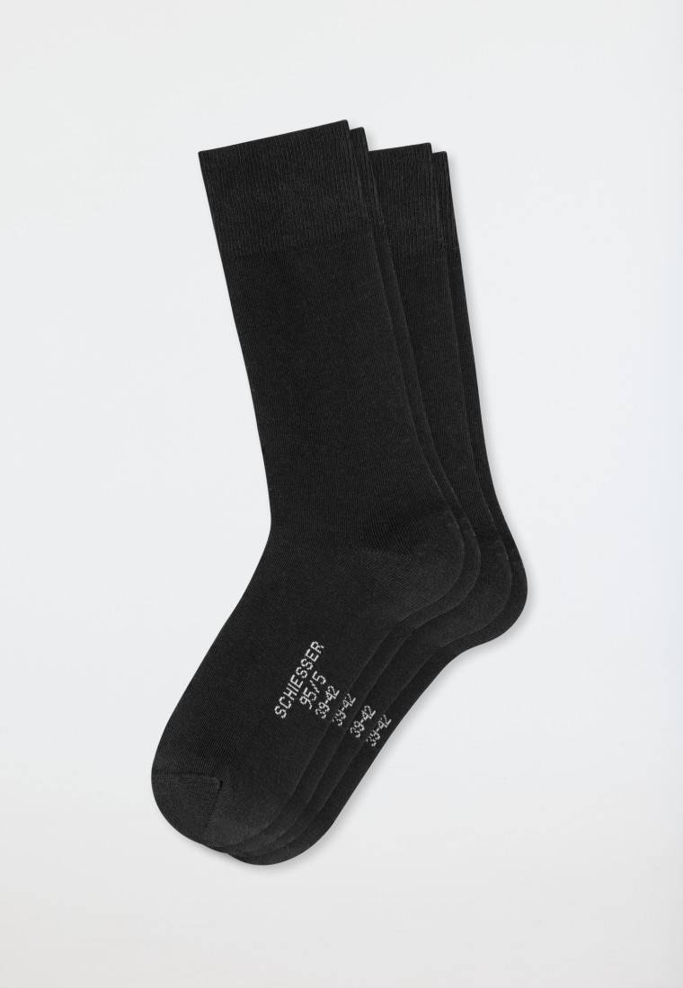 Schiesser Herrensocken 2er-Pack Organic Cotton schwarz - 95/5 Riesige Rabatte