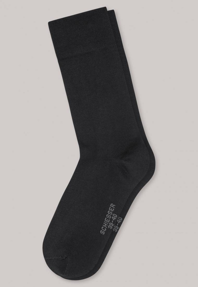 Schiesser Herrensocken merzerisierte Baumwolle schwarz - selected! premium Begrenzt auf 3 Tage