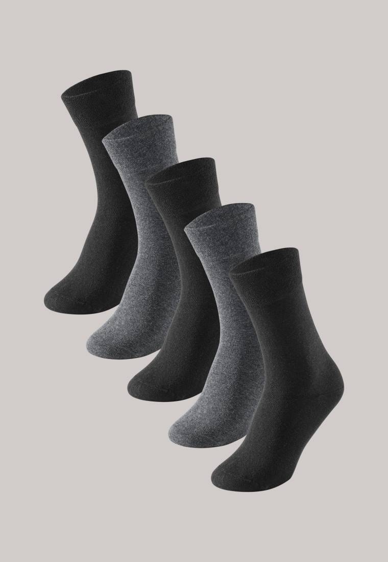 Schiesser Herrensocken 5er-Pack stay fresh graumelange-schwarz - Bluebird Black Friday Preise