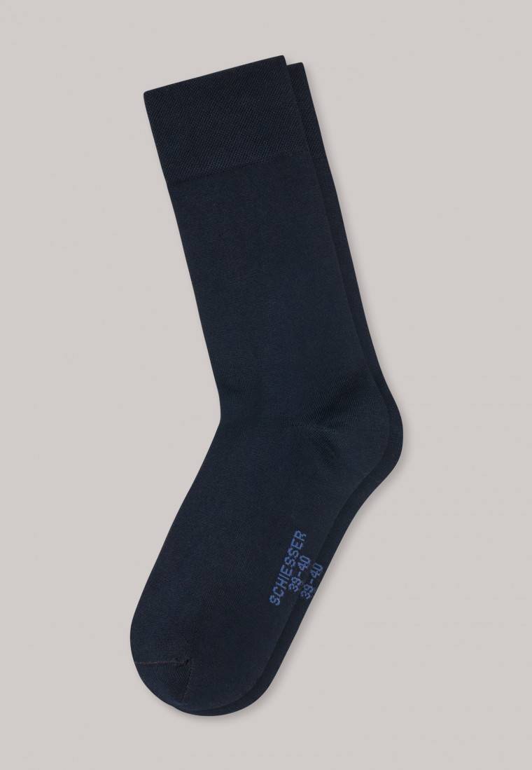 Schiesser Herrensocken merzerisierte Baumwolle nachtblau - selected! premium zollfrei