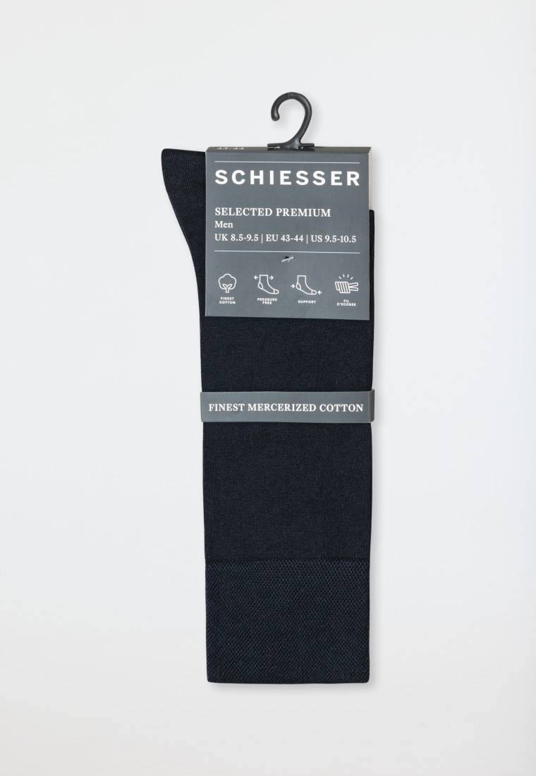 Schiesser Herrensocken merzerisierte Baumwolle nachtblau - selected! premium zollfrei