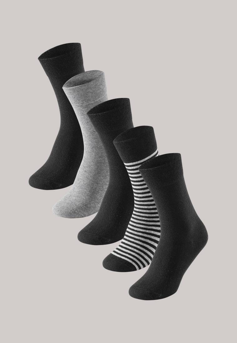 Schiesser Herrensocken 5er-Pack stay fresh schwarz-grau - Bluebird 50% Rabatt für begrenzte Zeit