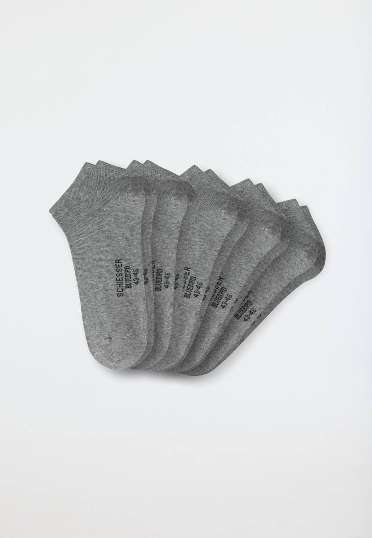 Schiesser Herrensneaker Fünferpack Stay Fresh silbergrau-meliert - Bluebird Rabatte dieses Monats