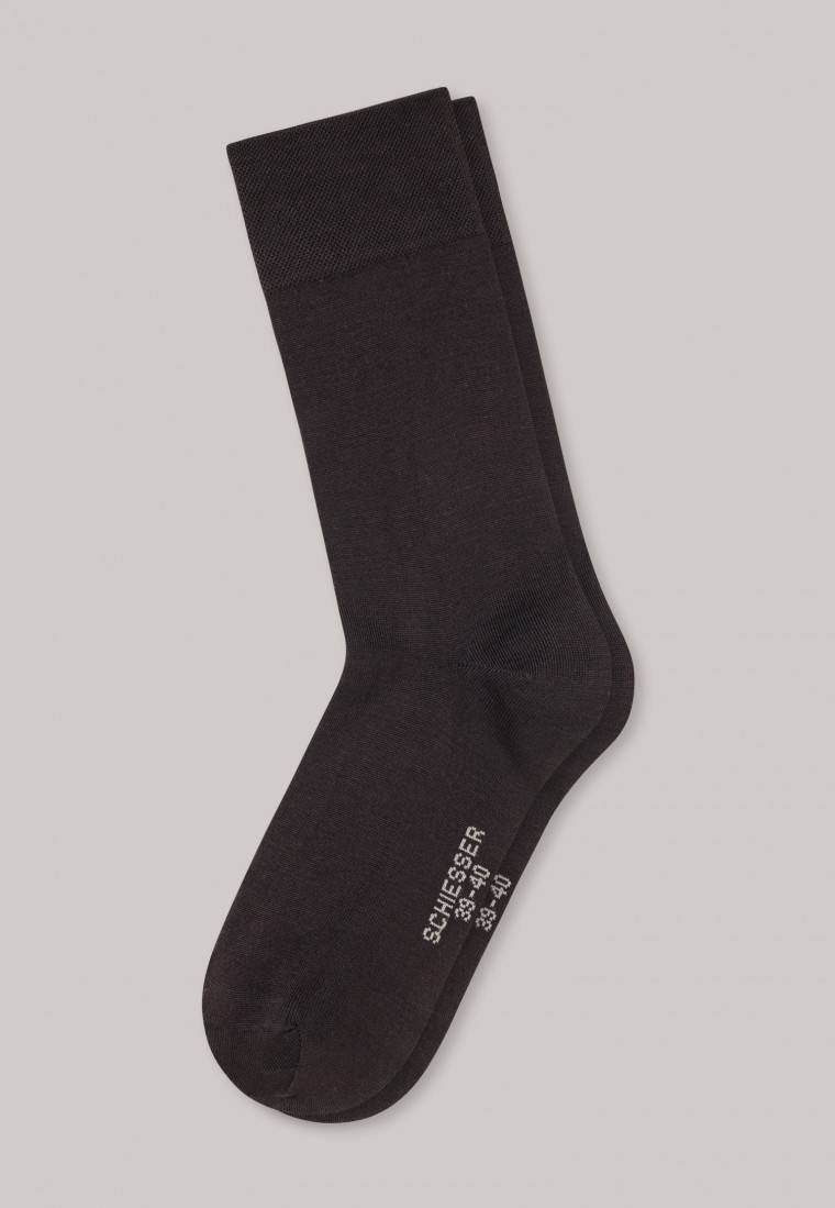 Schiesser Herrensocken merzerisierte Baumwolle dunkelbraun - selected! premium 2025