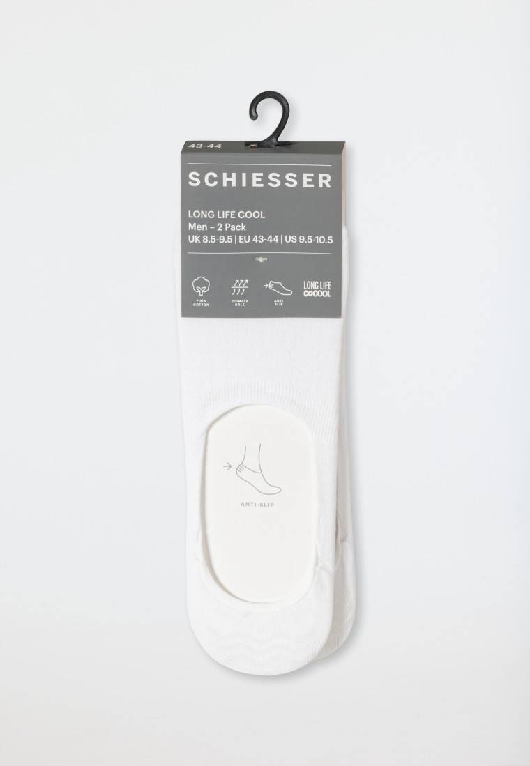 Schiesser Inshoe-Herrensocken 2er-Pack weiss - Long Life Cool Verkauf
