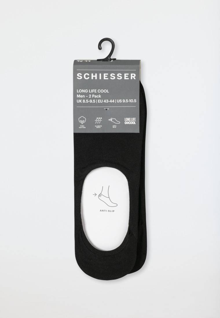 Schiesser Inshoe-Herrensocken 2er-Pack schwarz - Long Life Cool Hotsell