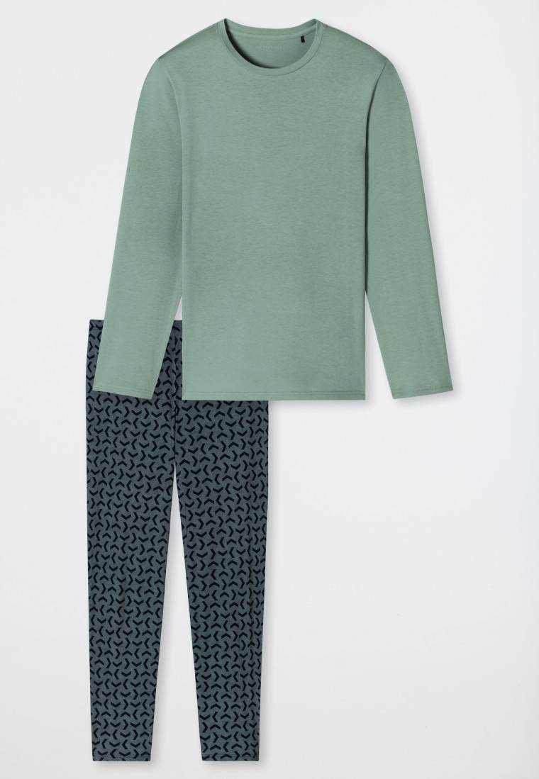 Schiesser Schlafanzug lang linde - Casual Essentials Fabrikpreis