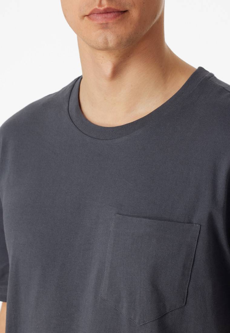 Schiesser Schlafanzug kurz Jersey grau - Ebony Kauf eins, bekomm eins gratis