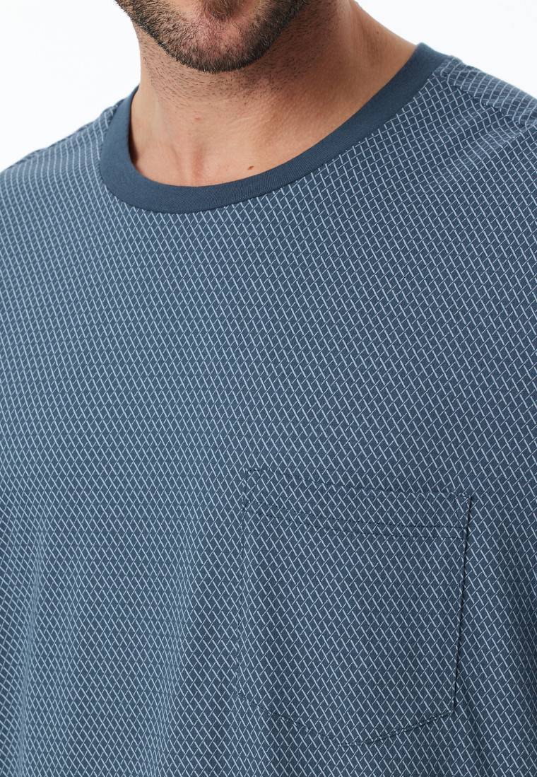 Schiesser Nachthemd langarm blaugrau - Comfort Essentials Wochenangebot