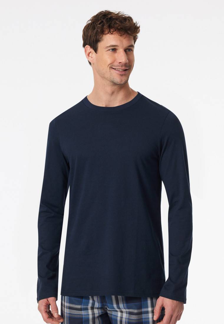 Schiesser Shirt langarm nachtblau - Mix+Relax Bis zu 50% Rabatt